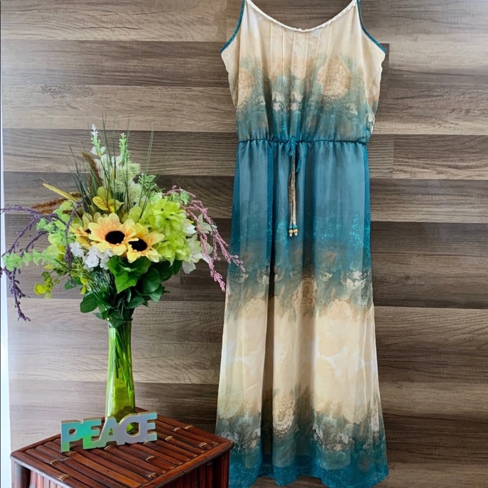 Maurices Long Spaghetti Strap Sundress S